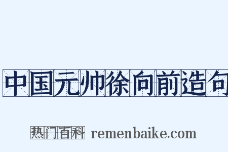 中国元帅徐向前造句是什么意思的图片